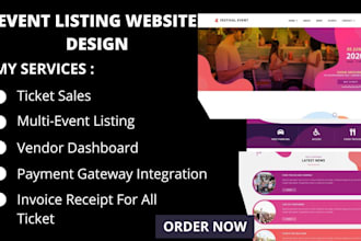 build your ticket booking website, ticket website, and event ticket website