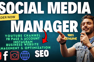 manage every social media account for fast growing