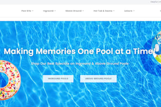 design a website for a swimming pool service and construction company