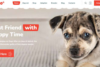 build a wordpress site for pets, including dogs cats training and care