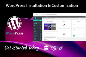 affordable wordpress installation configuration and theme customization