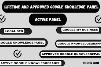 build a lifetime and approved google knowledgepanel for you