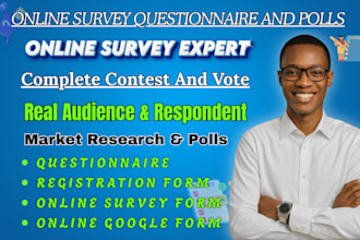 get respondents survey or polls participant to fill online survey contest
