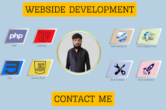 develop and fix PHP laravel websites as a PHP laravel developer