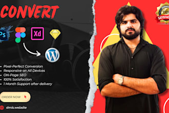 convert figma to wordpress, PSD to wordpress by using elementor
