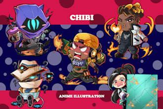 draw your character into cool chibi character