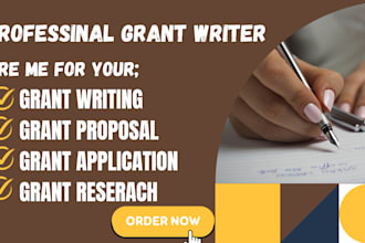 write grant proposal and do a thorough grant research opportunities