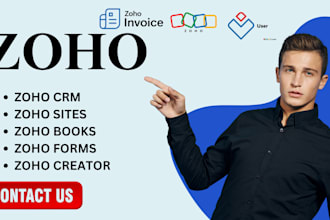 set up your zoho campaign, zoho commerce zoho analytics and zoho books