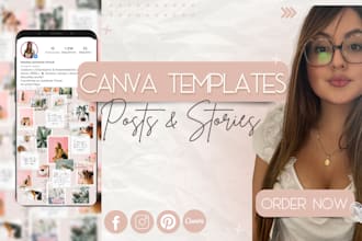 design post and story templates for instagram and facebook