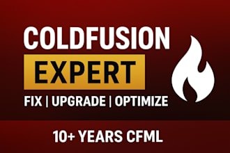 develop, fix, upgrade, or migrate your coldfusion lucee adobe cf app