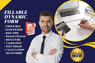 convert and design pdf into dynamic fillable and interactive document and form