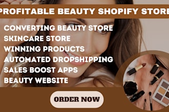 design beauty shopify store, skincare, makeup, cosmetics, shopify beauty website