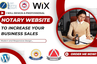 design notary website notary landing page notary logo SEO optimized
