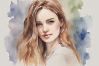draw your portrait in watercolor