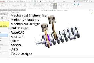 do mechanical engineering projects, problems, mechanical design, and cad design