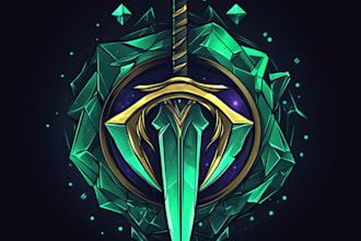 create a custom fantasy, rpg, sci fi animated game logo