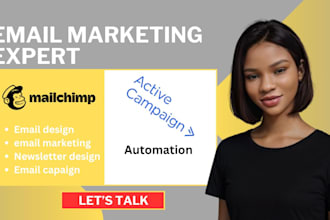 setup mailchimp email marketing campaigns  and activecampaign automations