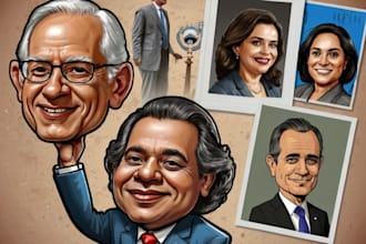 make political cartoon and portrait caricature for you