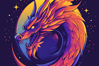 make a fantasy, rpg, sci fi, steam, app animated game logo