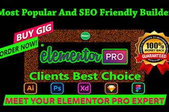 design clean and modern wordpress website as an elementor pro expert