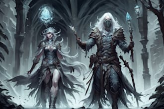 create a d and d character art and dnd art