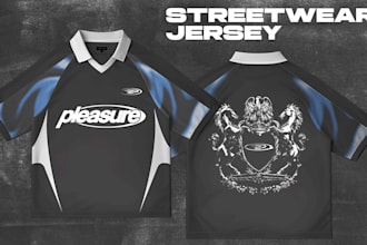 create streetwear sportwear jersey and apparel design