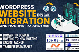 migrate ,backup or transfer your wordpress website within 5h