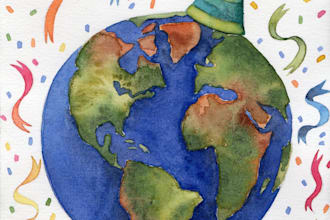 draw watercolor card illustration
