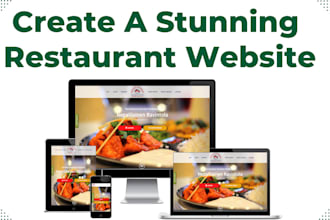 create a restaurant website with an online ordering system
