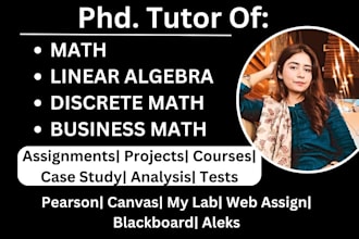 be your tutor in math, linear algebra, and discrete math class
