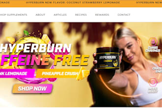 health supplement shopify store fitness supplement website nutrition store