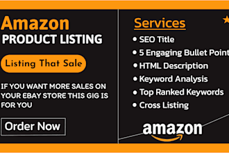 do SEO amazon listing optimization, amazon fba product listing, copywriting