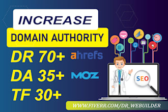 increase domain rating ahrefs DR domain authority moz da majestic tf