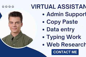 be your virtual assistant for data entry and web research