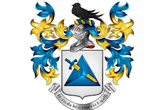 do professional heraldic family crest coat of arms logo design