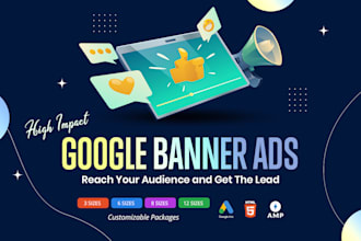 design HTML5 and static banner ads for google display ads