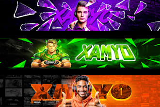 do eye catchy gaming youtube banner only in 24hrs