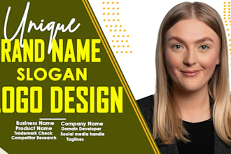 create catchy business name, product, company, brand name, slogan  logo design