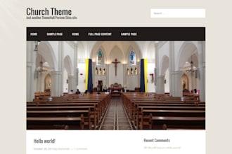 design church website with livestream and donation features