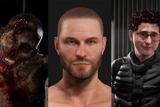 make realistic 3d characters for animation and game