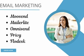 setup moosend mailerlite omnisend privy flodesk pardot marketo email marketing