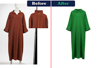 professional photo color correction or replacement