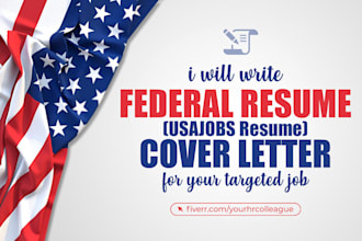 create federal resume to support application for govt jobs