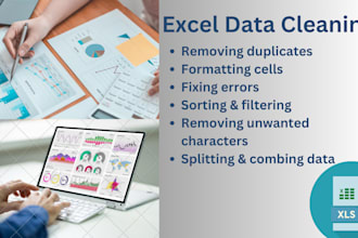 clean, format, merge, split excel data with high quality
