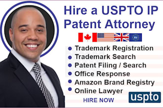 be your licensed US trademark attorney and amazon brand registry, patent, uspto