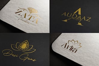design a luxury jewelry and watch logo with a free business card