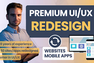 redesign your website or app UX UI high fidelity mockups