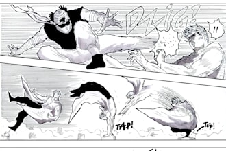 draw comic page based on your script with manga style