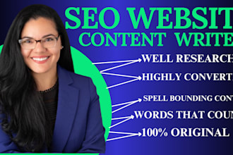 be your impeccable content writer for website and SEO copywriting