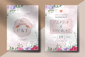 design unique wedding invitation, birthday card, wedding card